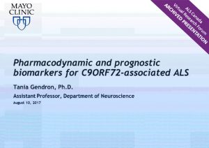 Link to Dr. Tania Gendron's Virtual Research Forum presentation