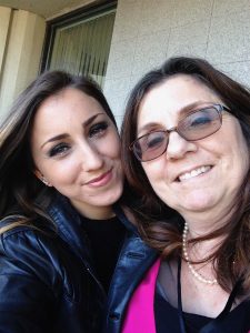 Mother and daughter taking a selfie