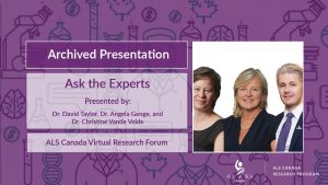 Drs David Taylor, Angela Genge and Christine Vande Velde